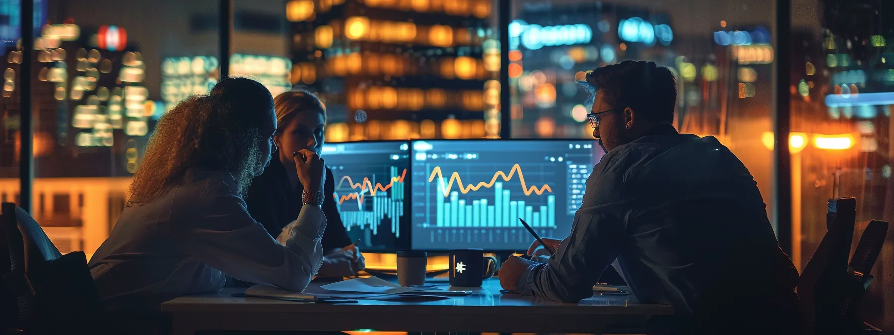 business professionals analyzing the impact of opentext documentum cloud connectors on business processes.