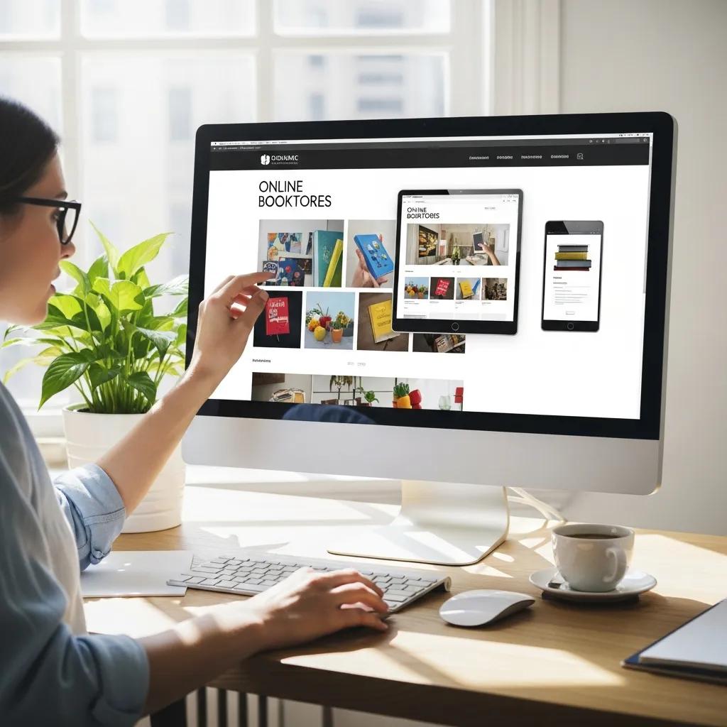 Designer creating a responsive web layout on a computer screen